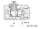 Manuelle/pneumatische hydraulische Kugelventile BKHU, Dreiwegezweiwegplatten-Art des kugelventil-C.S fournisseur