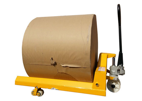 China 2 Tonnen-Hebebühne-Paletten-Jack-Anhänger-manueller Papierrollentransport 1300 - 2300mm Pin fournisseur